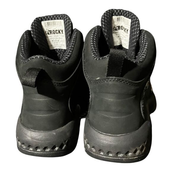 Rocky Men’s 9 Black Work Duty Ankle Boot Soft Toe Slip Oil Resistant Tactical - Picture 10 of 11